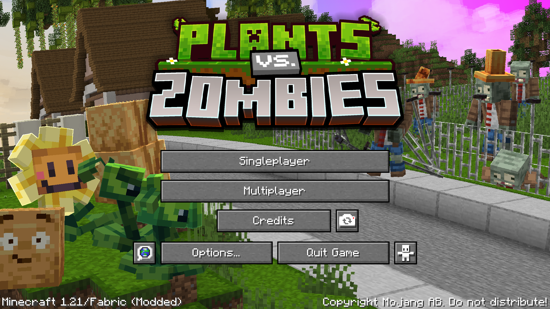 Screenshot modpacku Plants vs. Zombies (2/3)