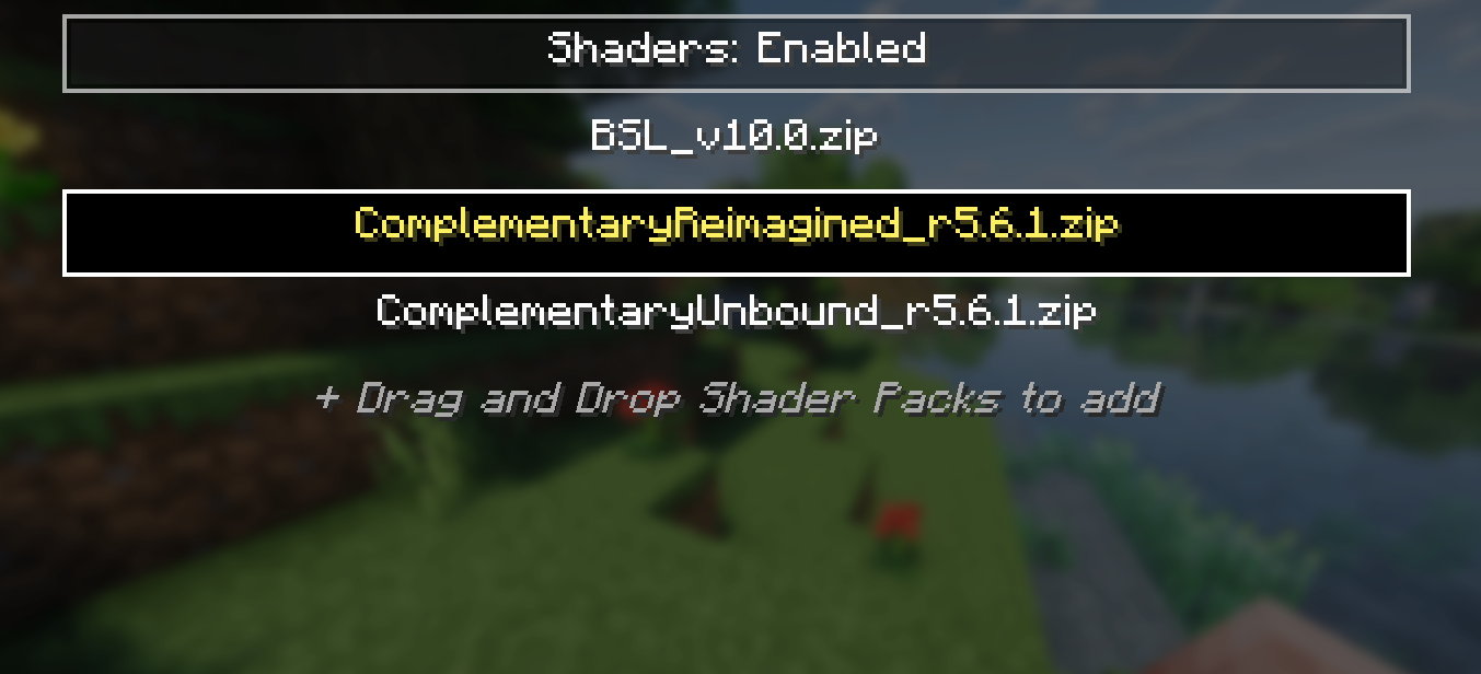 Screenshot des Modpacks Shaders & Optimization (1/3)