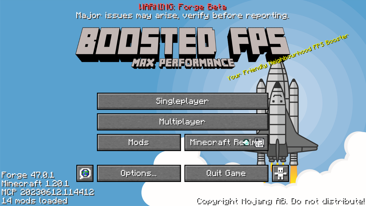 Capture d’écran du modpack Boosted FPS (Performance Optimized) (FG) (1/3)