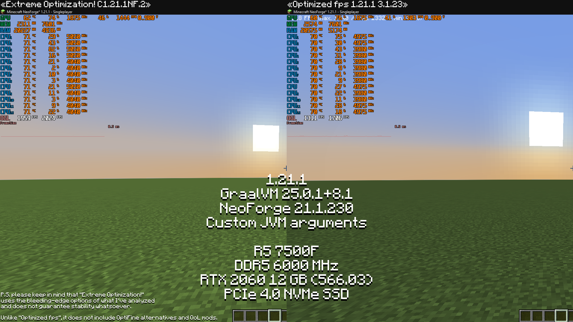 Screenshot des Modpacks Extreme Optimization! (1/1)