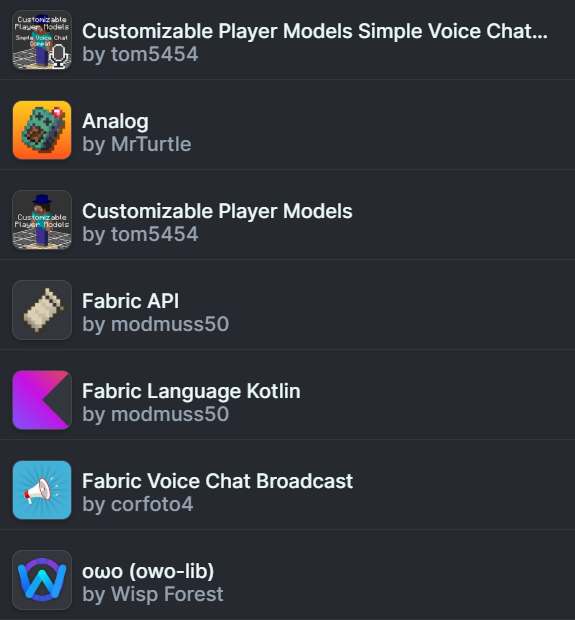 Screenshot modpacku All Simple Voice Chat Connections! (2/3)