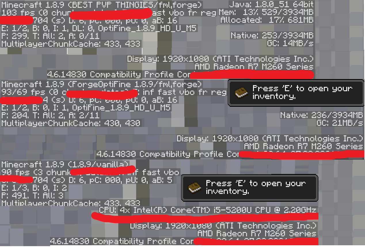 Screenshot des Modpacks Max FPS (2/3)