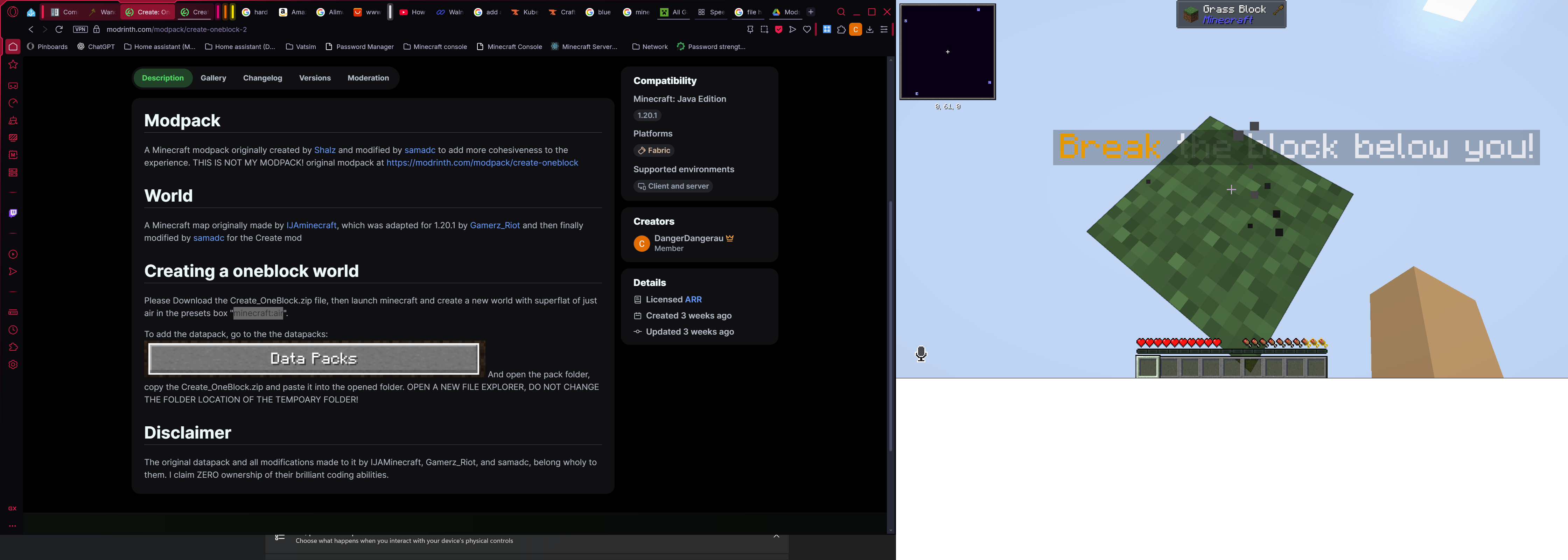 Screenshot des Modpacks Create: Oneblock 2 (1/1)